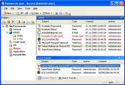 Aurora Password Management Software